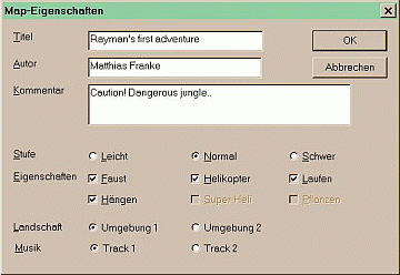 Eigenschaften von Map 1