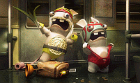 Rabbids wrestling